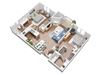 2 Bedroom floorplan 3D